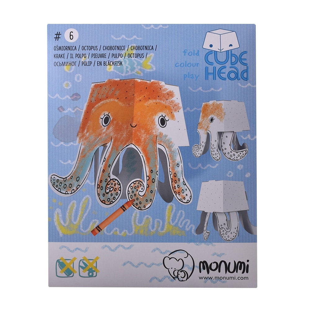 Kartónové modely Monumi chobotnica - Oma & Luj