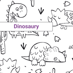Látka na vymaľovanie Dinosaury - Oma & Luj