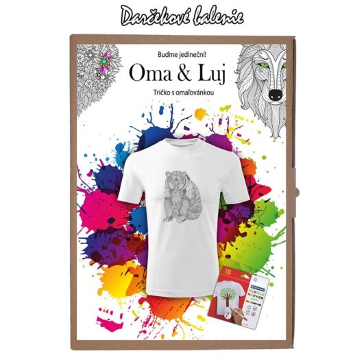 Detské tričko Medved - Maco - Omaľovánka na tričku - Oma & Luj