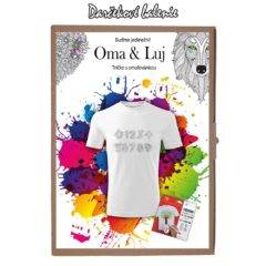 Darčekové balenie Detské tričko Čísla - Omaľovánka na tričku - Oma & Luj
