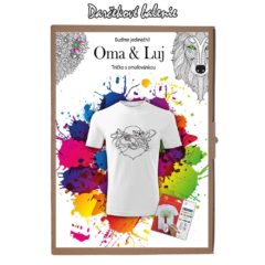 Darčekové balenie - Detské tričko Mačička - Omaľovánka na tričku - Oma & Luj