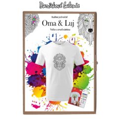 Darčekové balenie Pánske tričko Škraboška- Omaľovánka na tričku - Oma & Luj