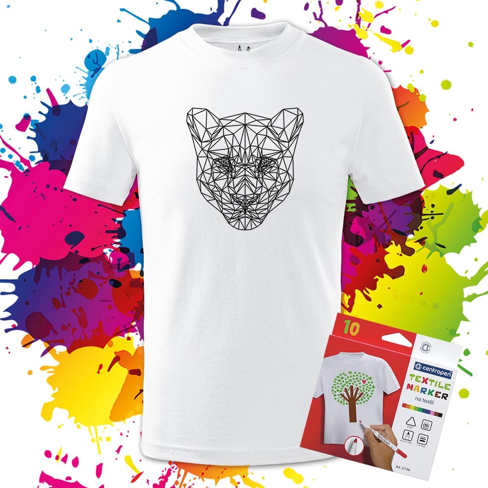 Detské tričko Puma - Omaľovánka na tričku - Oma & Luj