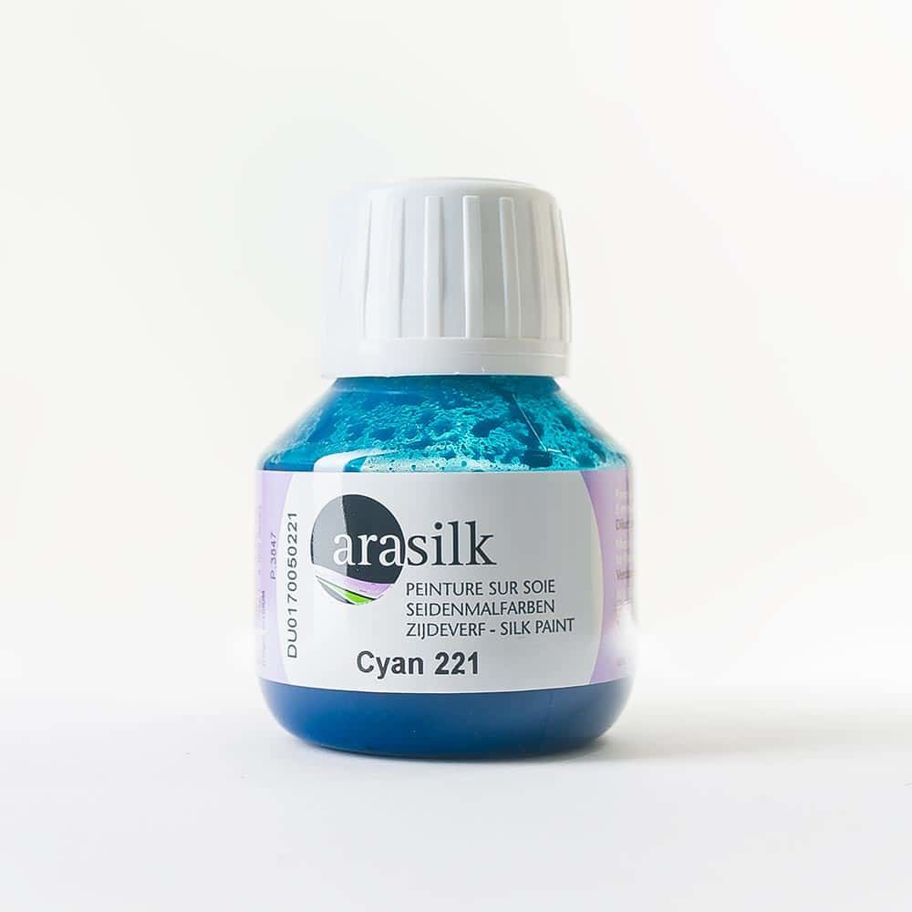 Farba na hodváb Cyan modrozelená 50ml - Darwi Arasilk - Oma & Luj
