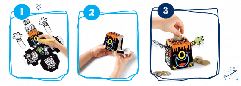 Kreatívna sada Minibox Maped pokladnička 3 - Oma & Luj