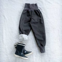 Kiwi softshellové nohavice zateplené s barančekom sivé - Oma & Luj