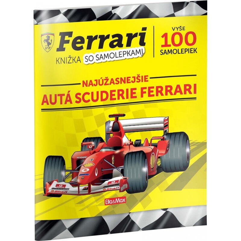 Samolepková knižka Ferrari Pretekárske autá-Oma & Luj