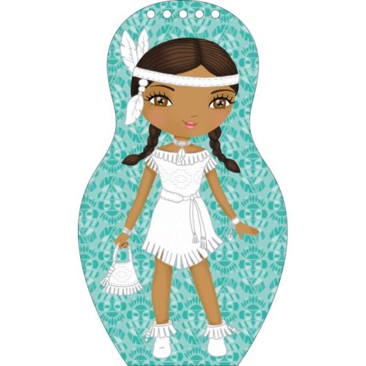 Obliekame indiánske bábiky Aponi- Oma & Luj