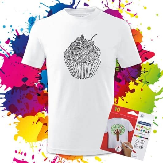 Detské tričko Muffin - Mafín - Omaľovánka na tričku