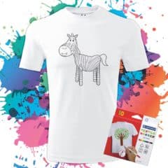 Pánske tričko Zebra - Omaľovánka na tričku