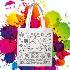 Bavlnená taška na vymaľovanie Do More Yoga - Oma & Luj