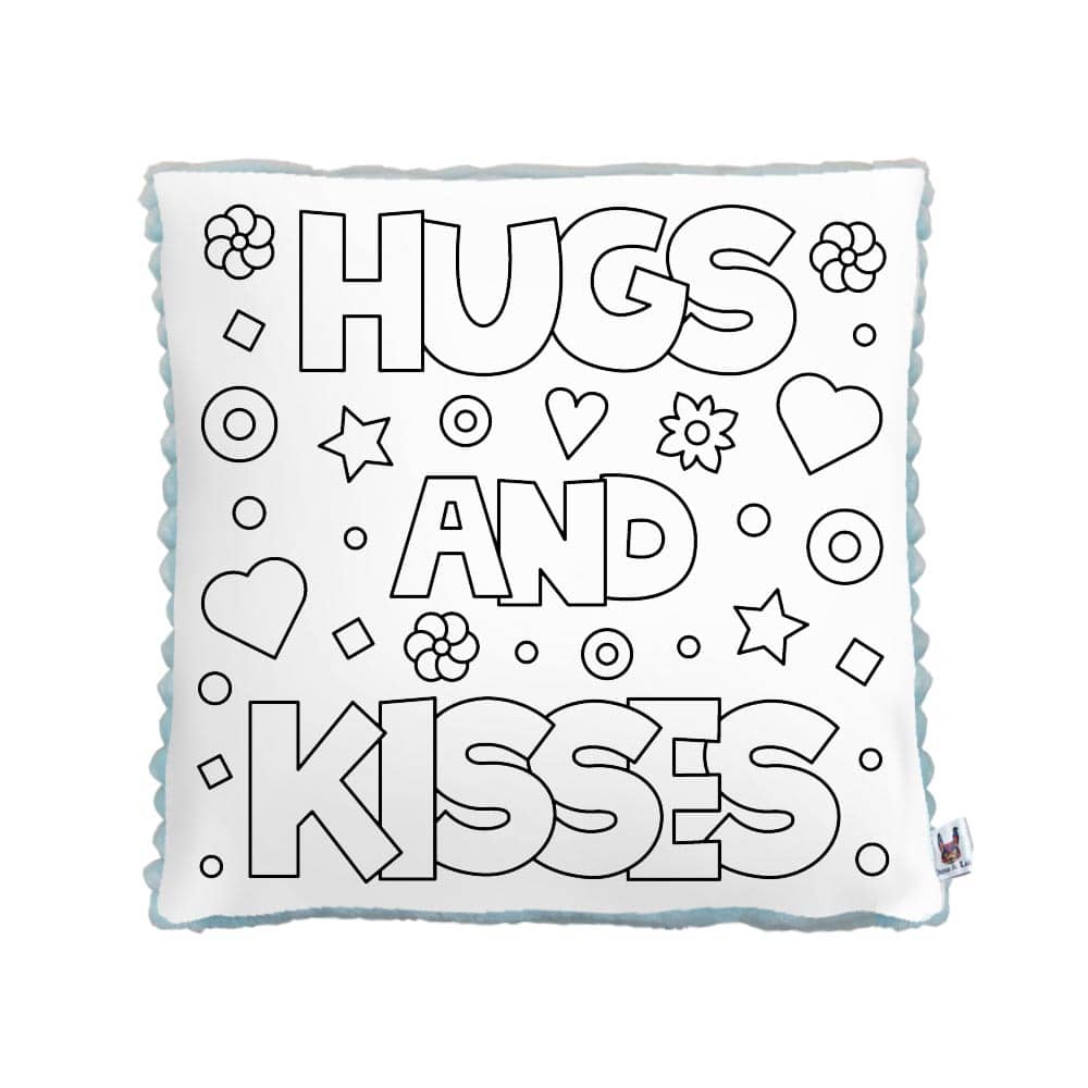 Plyšový vankúš s omaľovánkou - Hugs and Kisses