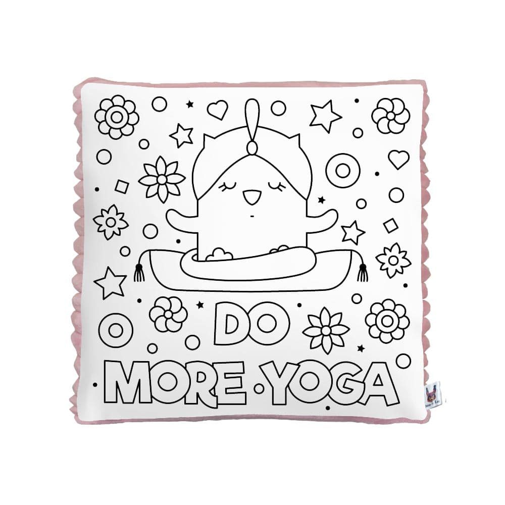Plyšový vankúš s omaľovánkou - Do More Yoga