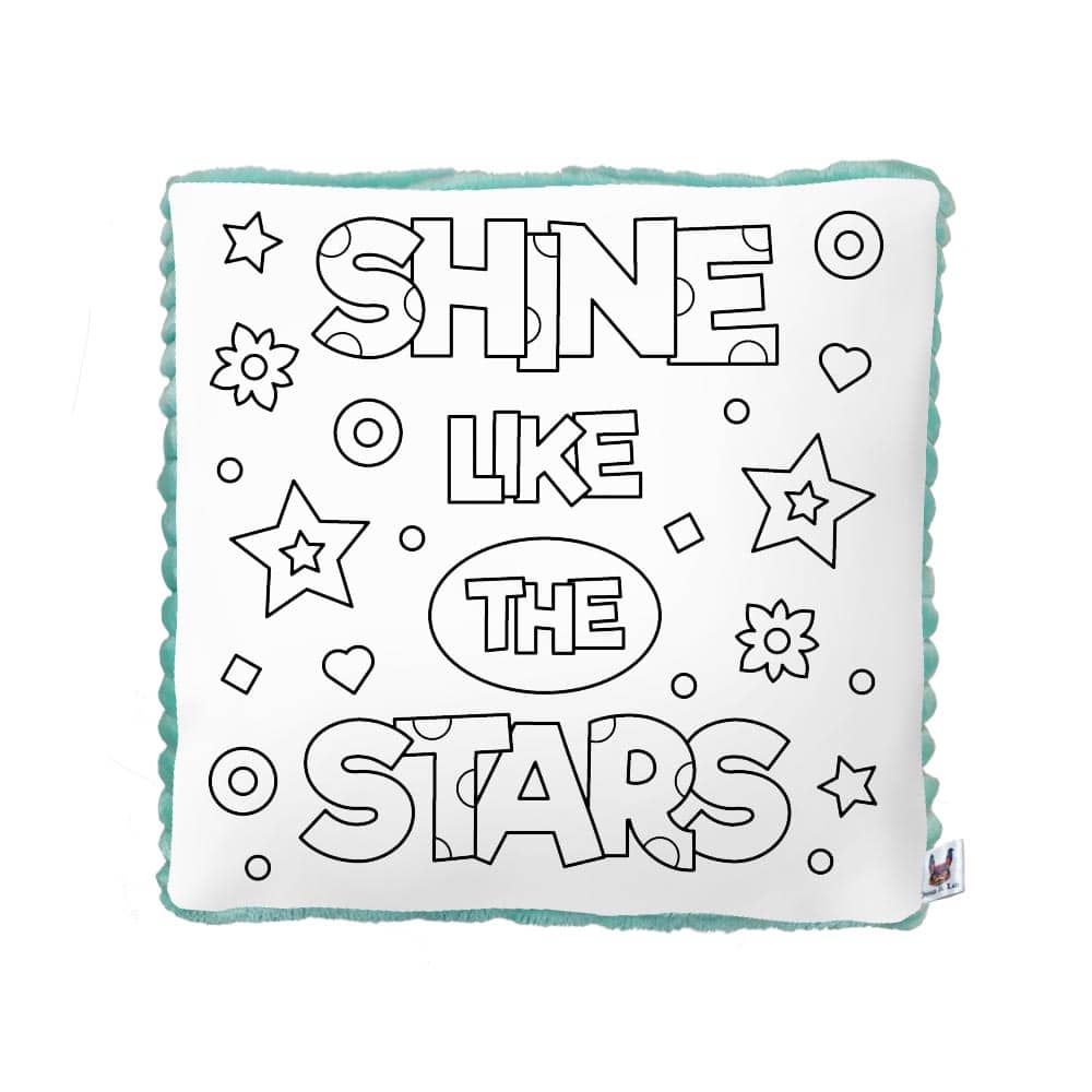 Plyšový vankúš s omaľovánkou - Shine like the stars