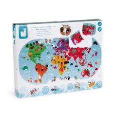 Janod Hračka do vody puzzle Mapa sveta 28 ks