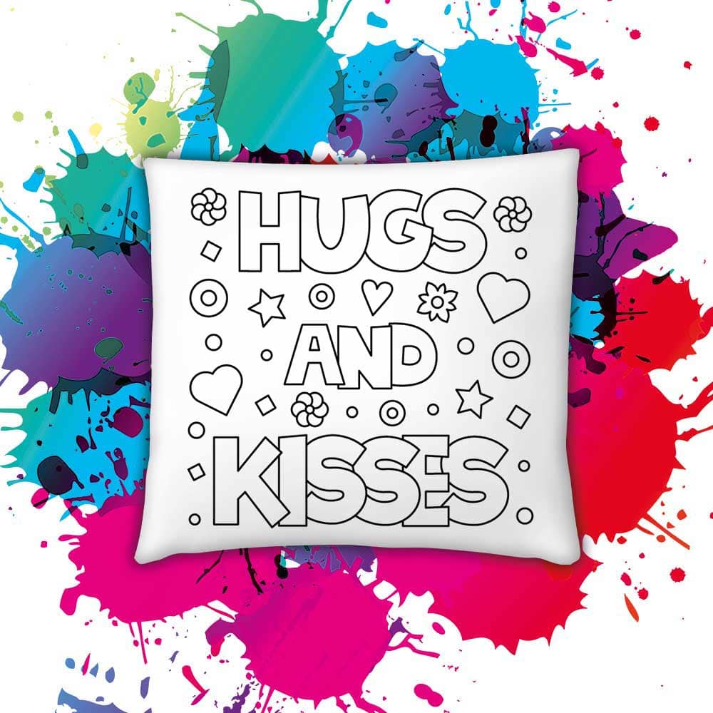 Obliečka na vymaľovanie Hugs and Kisses 40x40cm - Oma & Luj