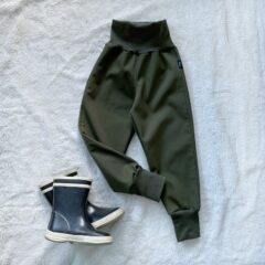 Kiwi softshellové nohavice zateplené khaki -Oma & Luj