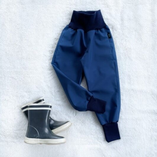 Kiwi softshellové nohavice zateplené modré - Oma & Luj