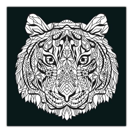 Náhľad Omaľovánky Tiger z Glitter Colouring Book - Omaľovánka s glittrami - Oma & Luj