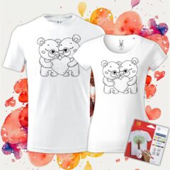 Tričká pre zamilovaných Zaľúbené macíky - Oma & Luj