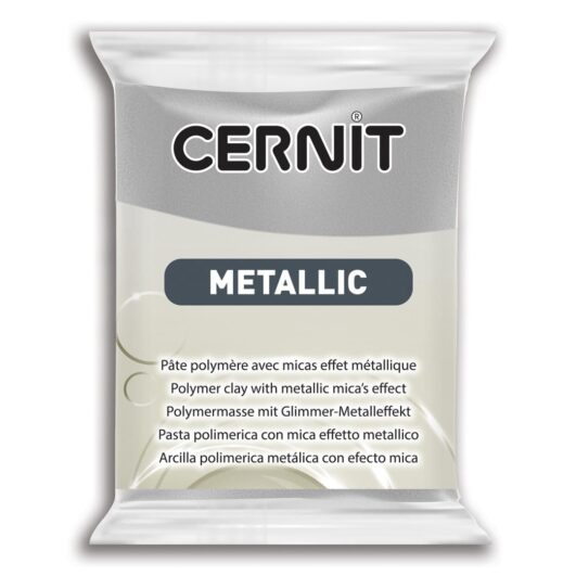 Polymérová hmota Cernit Metallic Strieborná 56g- Oma & Luj