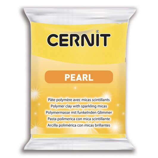 Polymérová hmota Cernit Pearl žltá 56g - Oma & Luj