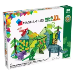 Magnetická stavebnica Magna Tiles Dino Svet XL 50 dielov-Oma& Luj