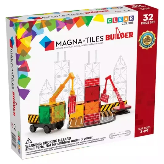 Magnetická stavebnica Magna Tiles Builder 32 dielov-Oma & Luj