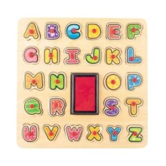 Drevené písmenká pečiatky a puzzle 2v1 - Oma & Luj