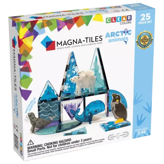 Magnetická stavebnica Magna tiles Artctic 25 dielov-Oma & Luj