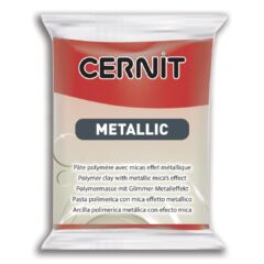 Polymérová hmota Cernit Mettallic červená 56g -Oma & Luj