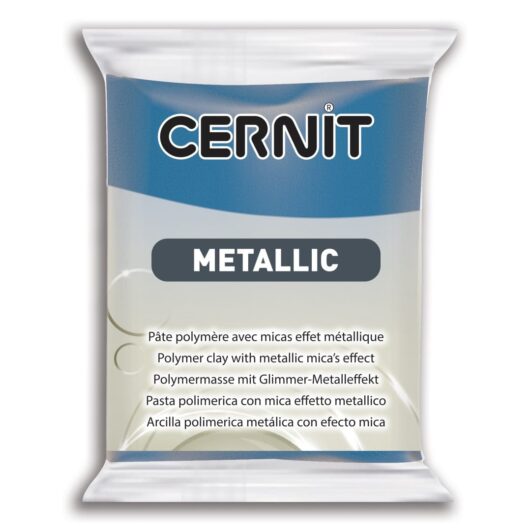 Polymérová hmota Cernit Mettallic modrá 56g -Oma & Luj