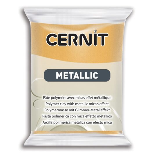 Polymérová hmota Cernit Mettallic zlatá 56g -Oma & Luj