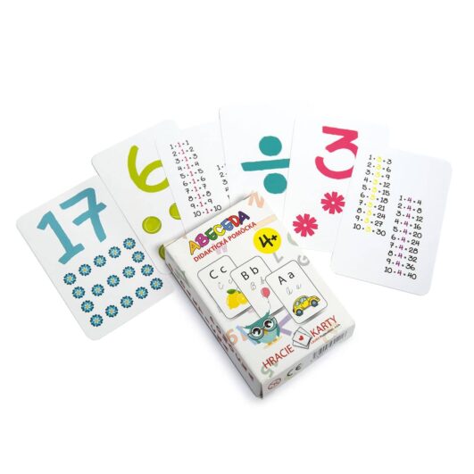 Edukačné hracie karty abeceda a matematika